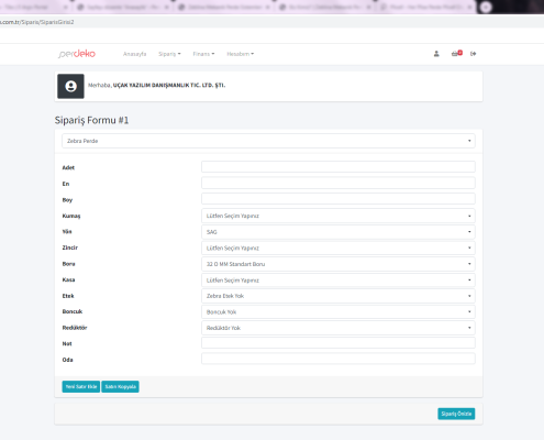 SİPARİŞ GİRİŞİ 2